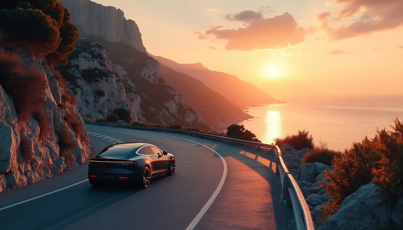 Chauffeur VTC professionnel à Nice avec véhicule Tesla - Service de transport premium et écoresponsable entre Nice, Monaco et Cannes